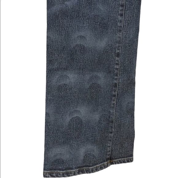 Zana Di Y2K Medium Wash Faded Sparkly Flare Mid Rose Denim Blue Jeans - Picture 7 of 10